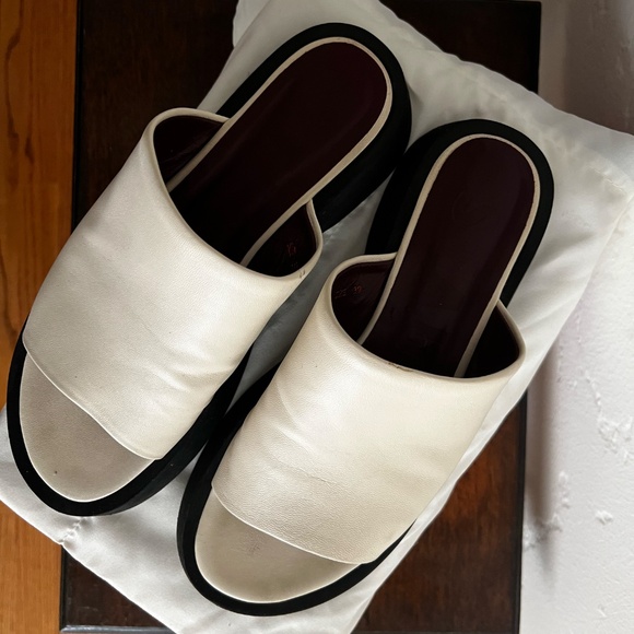 STAUD CREAM PLATFORM SANDALS - Picture 5 of 5